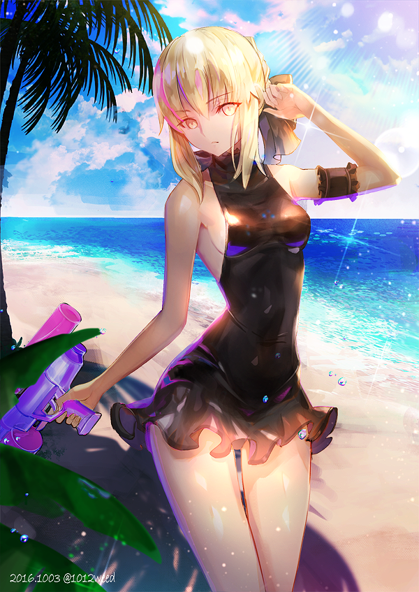 artoria pendragon and saber alter (fate and 1 more) drawn by weed_(astarone)