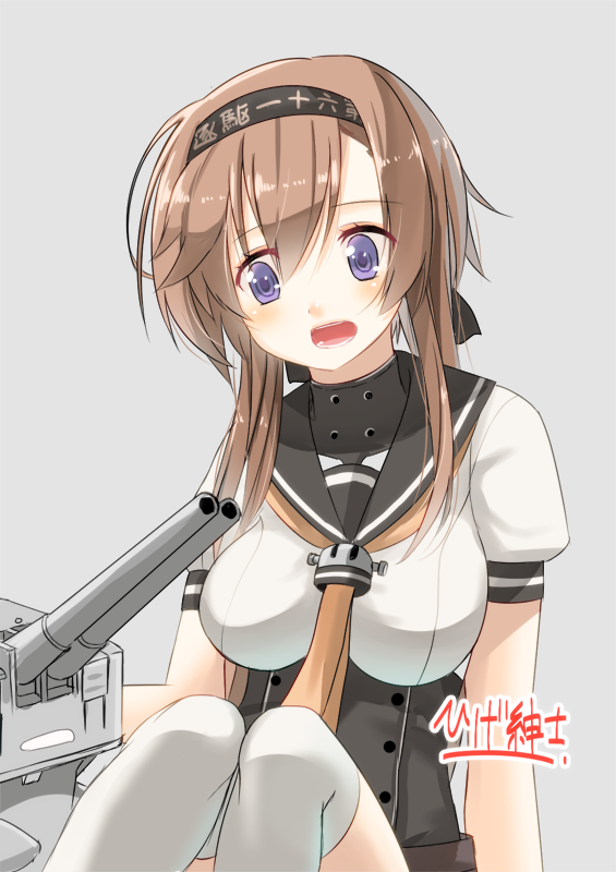 teruzuki and chou-10cm-hou-chan (kantai collection) drawn by higeno_shinshi