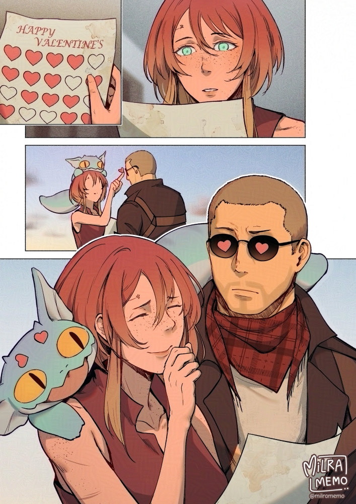 courier, noelle rutherford, craig boone, and jalapeno (fallout and 1 more) drawn by milramemo