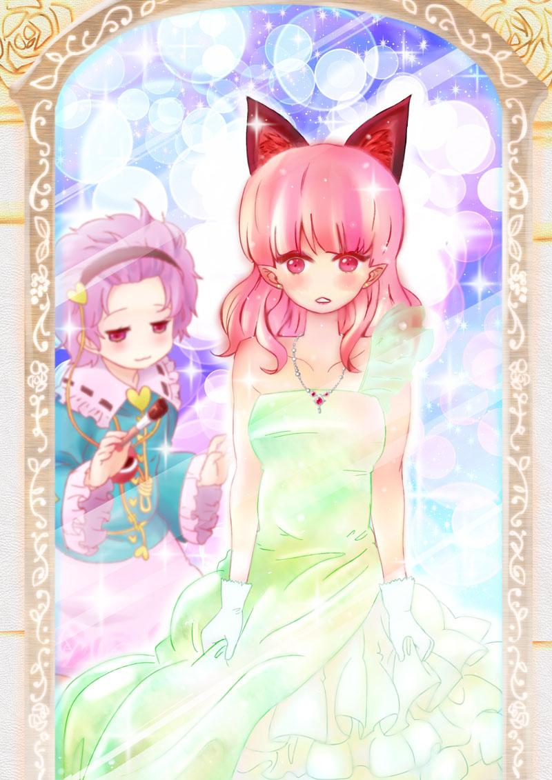 komeiji satori and kaenbyou rin (touhou) drawn by suzunashi_susumu