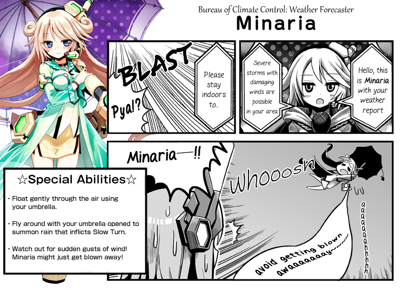 minaria and asphe (cosmic break) drawn by morizo_cs and wakaba_sprout