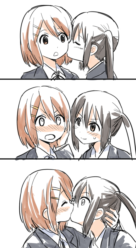 nakano azusa and hirasawa yui (k-on!) drawn by hatsukaze33