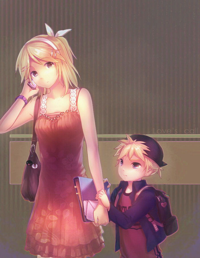 kagamine rin and kagamine len (vocaloid) drawn by yandywu
