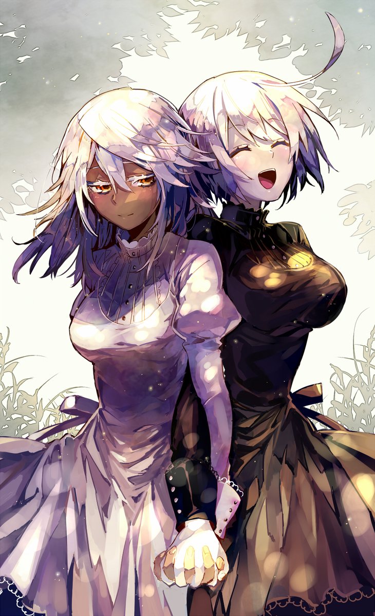 ramlethal valentine and elphelt valentine (guilty gear and 1 more) drawn by suzunashi