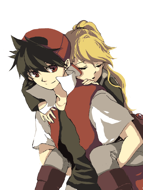 red and yellow (pokemon and 1 more) drawn by yui_ko