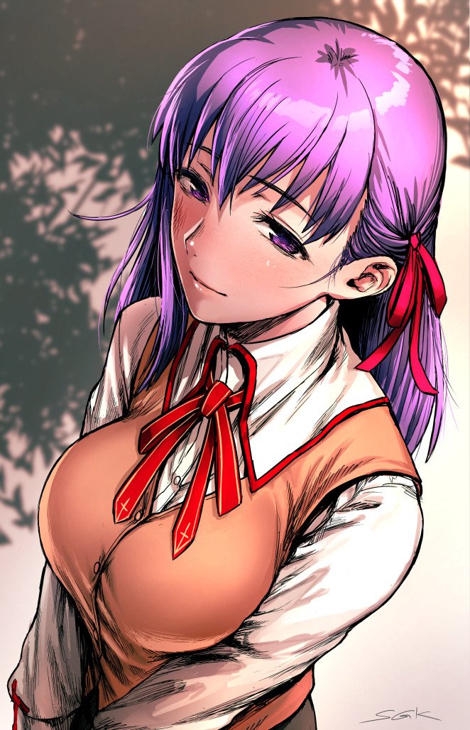 matou sakura (fate and 1 more) drawn by sgk