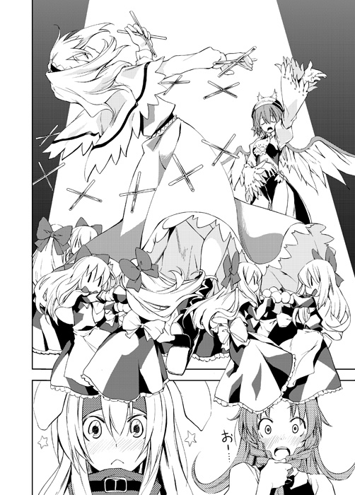 alice margatroid, reisen udongein inaba, hong meiling, and mystia lorelei (touhou and 1 more) drawn by ushiki_yoshitaka