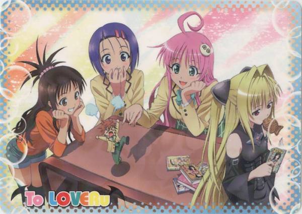konjiki no yami, yuuki mikan, lala satalin deviluke, sairenji haruna, yuuki rito, and 1 more (to love-ru)