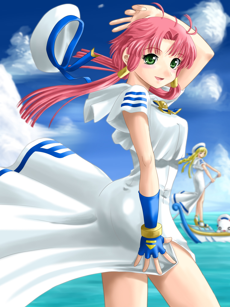 mizunashi akari, aria pokoteng, and alicia florence (aria) drawn by yaso_shigeru