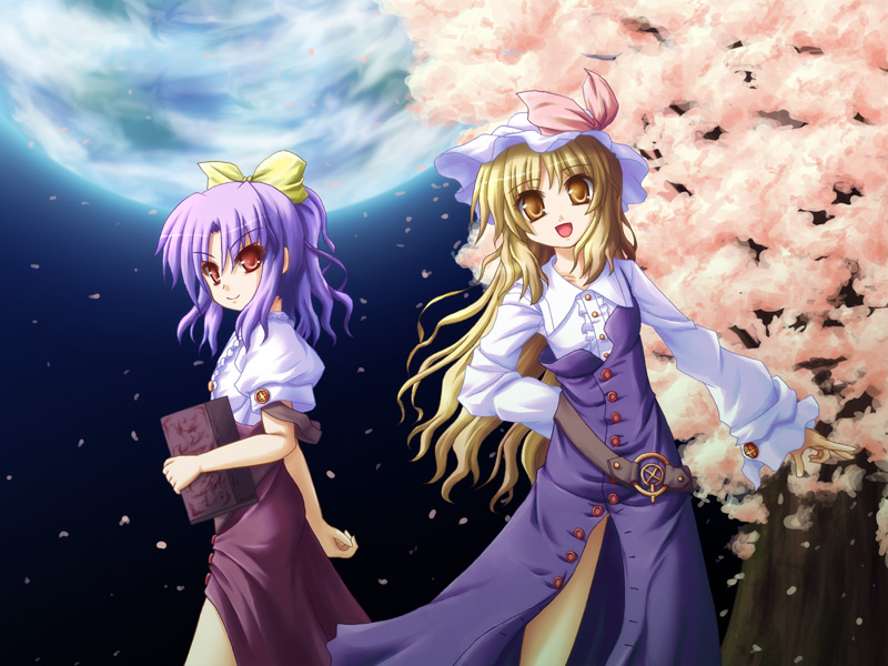 watatsuki no yorihime and watatsuki no toyohime (touhou) drawn by akashio_(loli_ace)