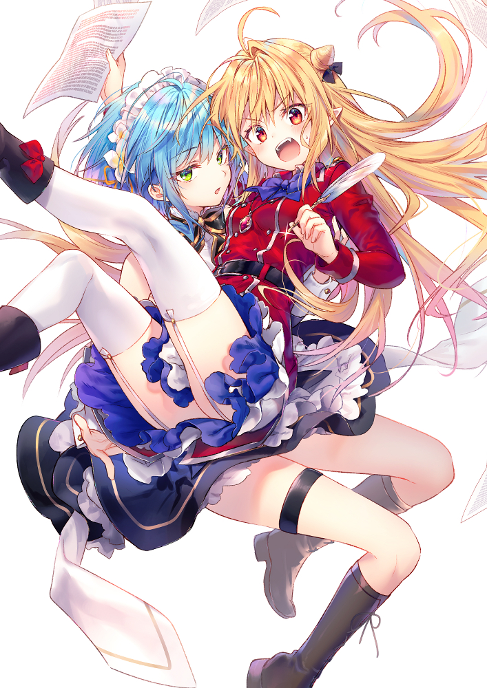 terakomari gandezblood and villhaze (hikikomari kyuuketsuki no monmon) drawn by riichu