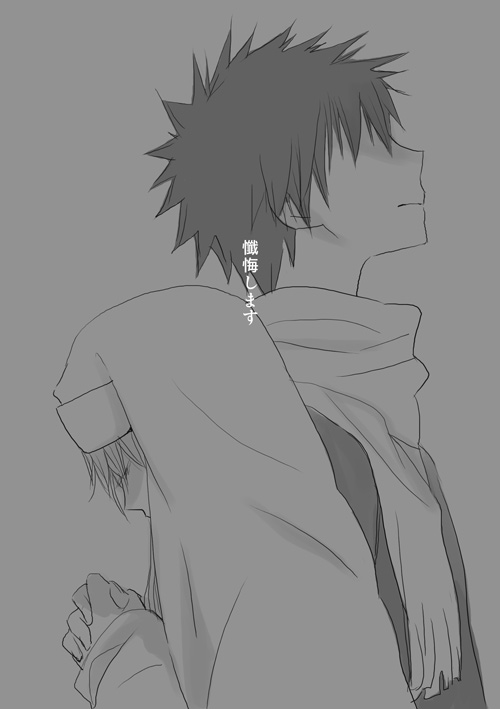 kamijou touma and index (toaru majutsu no index) drawn by f-tani
