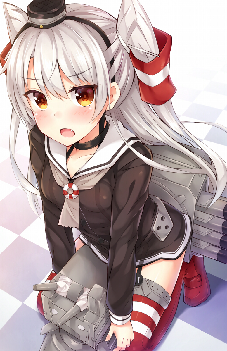 amatsukaze and rensouhou-kun (kantai collection) drawn by suna_(transports)