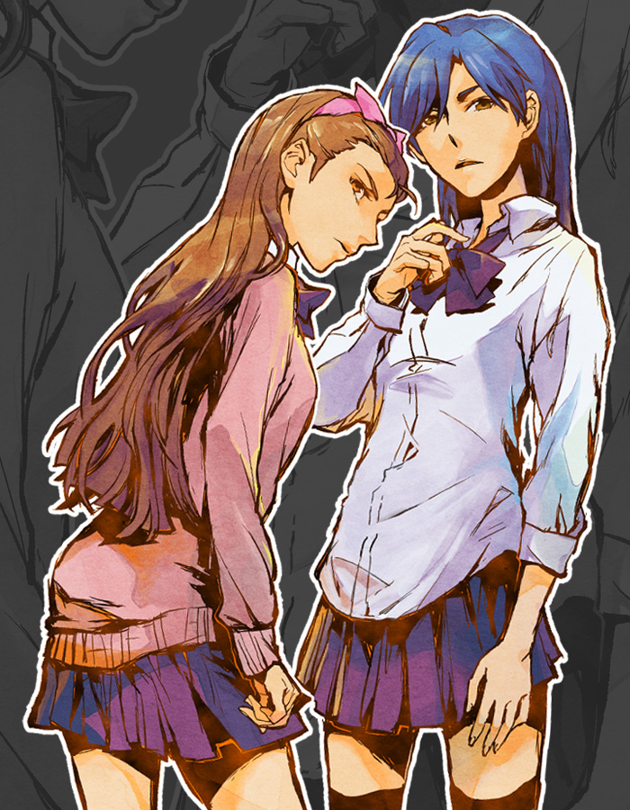 kisaragi chihaya and minase iori (idolmaster) drawn by juu_(juuzi)