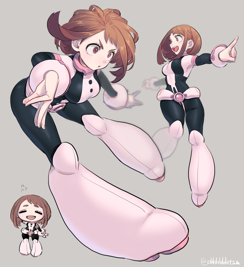 uraraka ochaco (boku no hero academia) drawn by ohhhhhhtsu