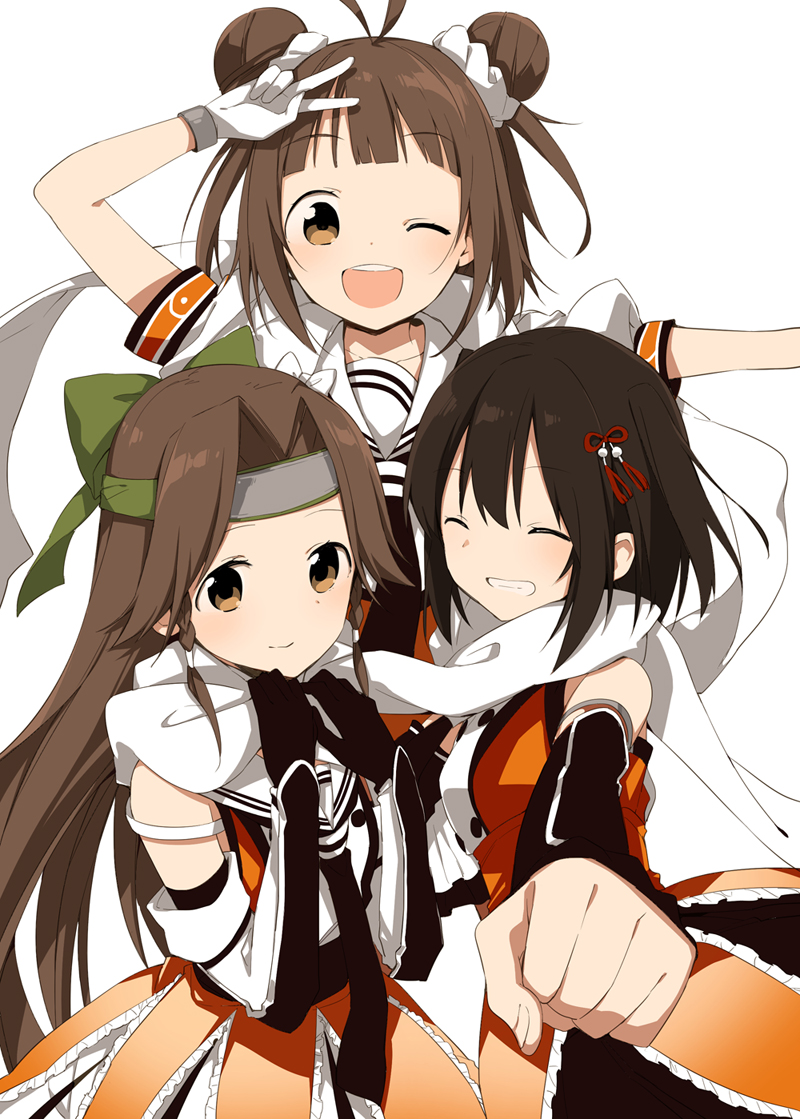 sendai, naka, jintsuu, sendai kai ni, jintsuu kai ni, and 1 more (kantai collection) drawn by fujiyama