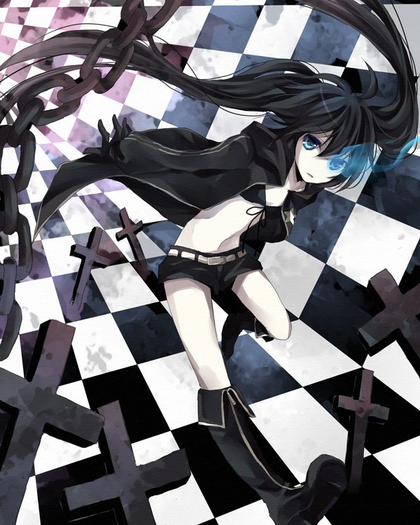 black rock shooter (black rock shooter) drawn by yuzuki_karu