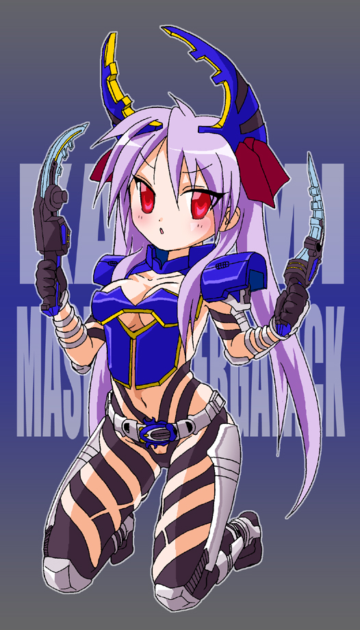 hiiragi kagami and kamen rider gatack (lucky star and 2 more) drawn by ooyama_(o-yama)