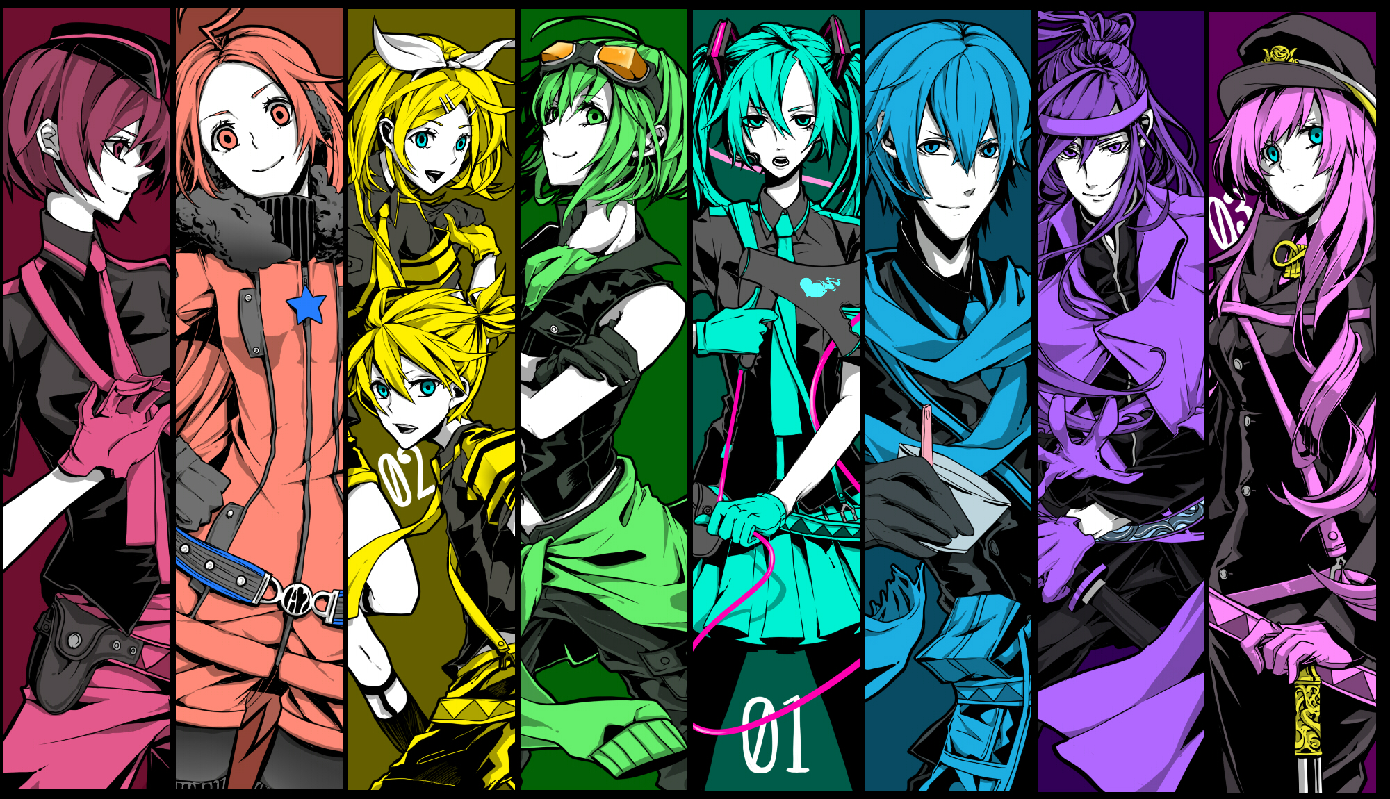 Hatsune Miku Kagamine Rin Kagamine Len Megurine Luka Kaito And 4 More Vocaloid And 1 More Drawn By Suzuya Appon Danbooru