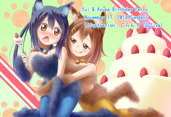 nakano azusa and hirasawa yui (k-on!) drawn by gurande_(g-size)