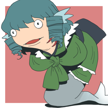 wakasagihime and monster in kamata (touhou and 2 more) drawn by onikobe_rin