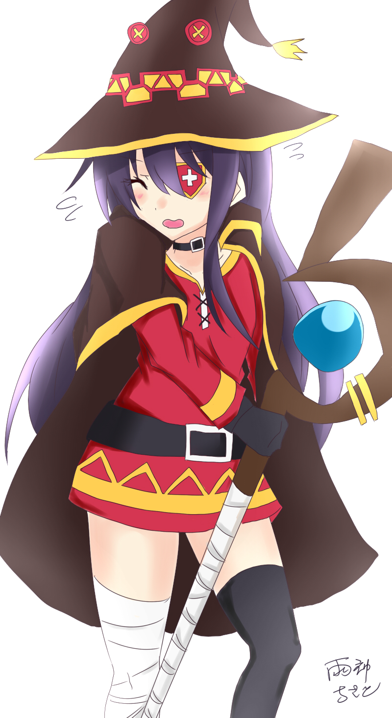 akatsuki and megumin (kantai collection and 1 more) drawn by amagami_chisato
