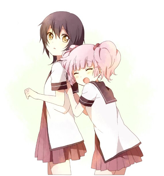 funami yui and yoshikawa chinatsu (yuruyuri) drawn by namori