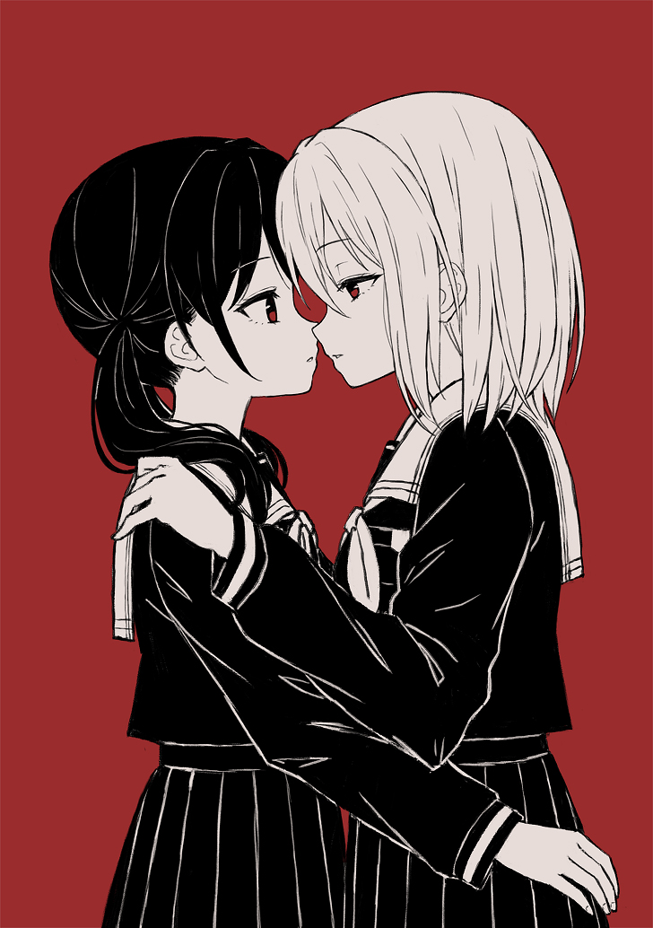 kurata mashiro and futaba tsukushi (bang dream!) drawn by saiko_dagashi