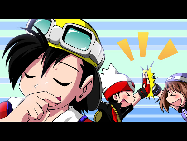 may, ethan, and brendan (pokemon and 1 more) drawn by akippe