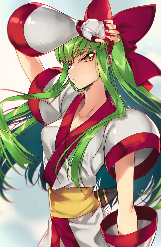 c.c. and nakoruru (the king of fighters and 3 more) drawn by creayus