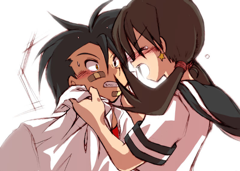 ethan and kris (pokemon and 1 more) drawn by atom_(@tom)