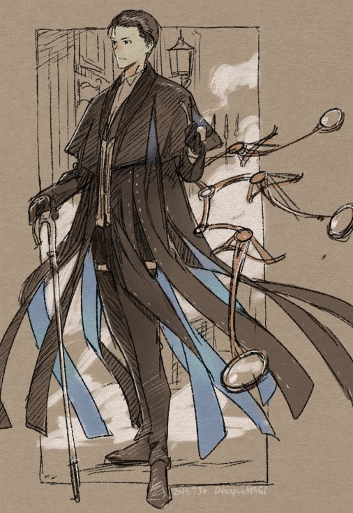 sherlock holmes (fate and 1 more) drawn by decoponmagi