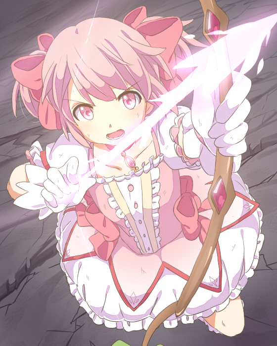 kaname madoka (mahou shoujo madoka magica) drawn by kana_(okitasougo222)