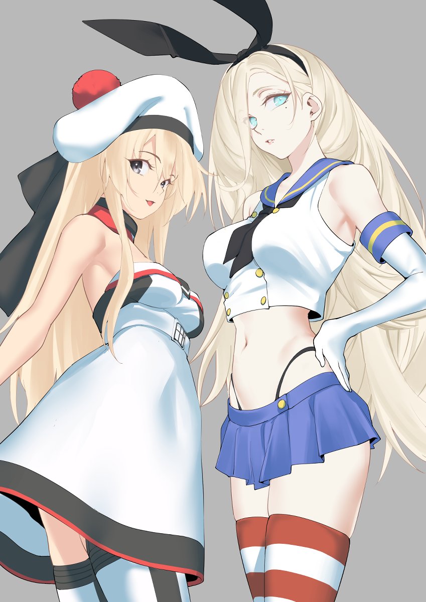 shimakaze and richelieu (kantai collection) drawn by shingyou_(alexander-13)