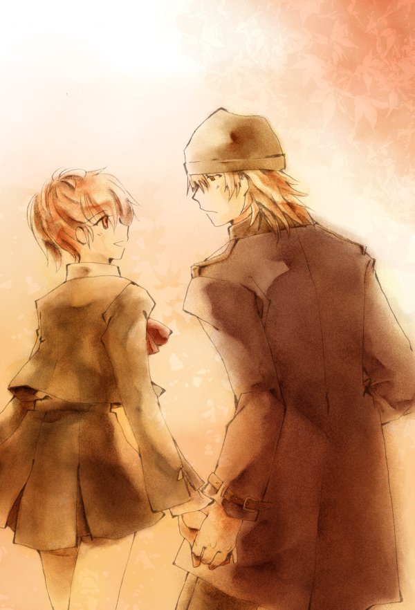 shiomi kotone and aragaki shinjirou (persona and 2 more) drawn by kizaki_rin