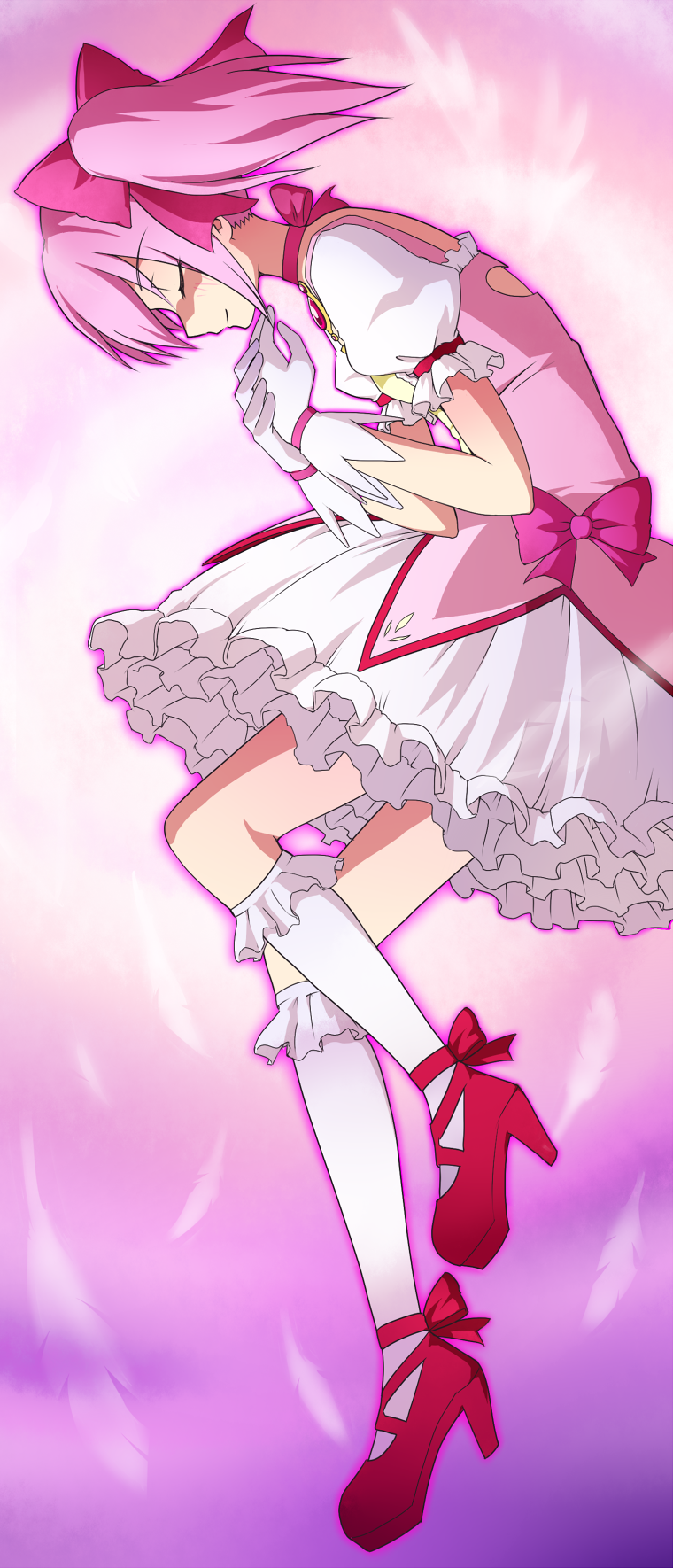 kaname madoka (mahou shoujo madoka magica and 1 more) drawn by souki_lankni