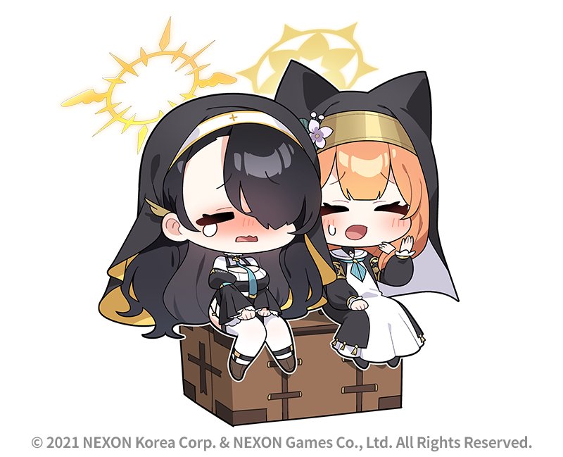 mari and hinata (blue archive) drawn by donmin_h