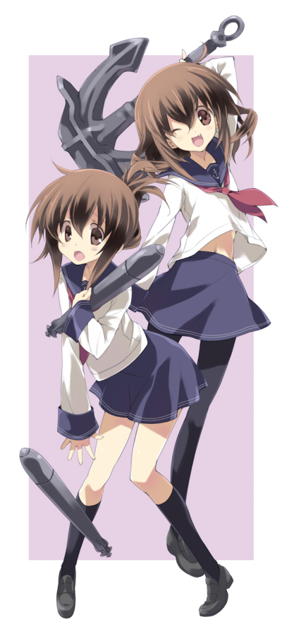 inazuma and ikazuchi (kantai collection) drawn by sasaki_mutsumi