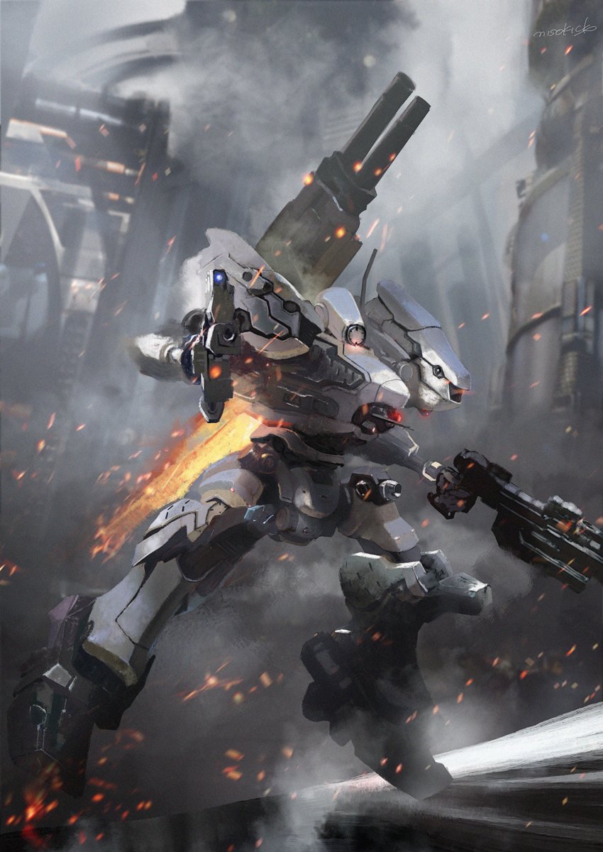 loader 4 (armored core and 1 more) drawn by miso_katsu