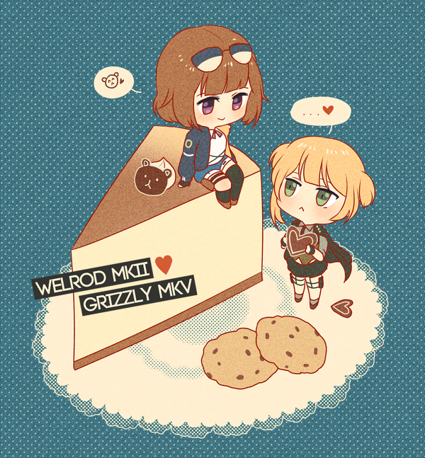 grizzly mkv and welrod mkii (girls' frontline) drawn by silence_girl