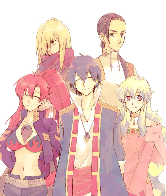 yoko littner, nia teppelin, simon, boota, viral, and 1 more (tengen toppa gurren lagann) drawn by yamasato