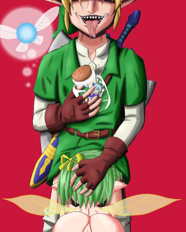 cirno, link, daiyousei, and navi (touhou and 2 more) drawn by 4444269