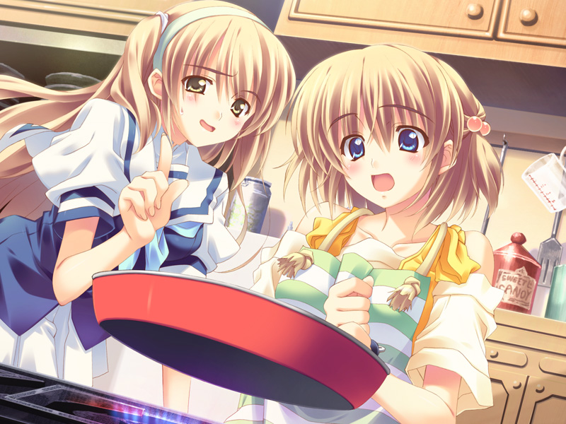 nonosaki tsubasa and nonosaki akiho (moshimo ashita ga hare naraba) drawn by kusukusu