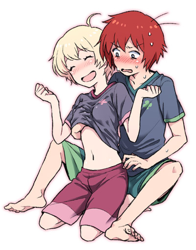 haru and sanada yuki (tsuritama) drawn by naruko_(nalcoro)