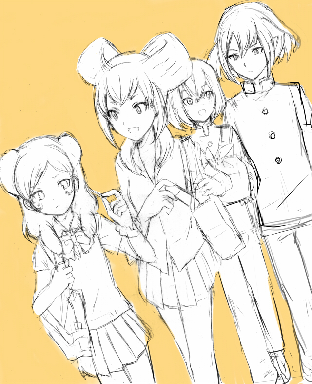 beta, alpha, gamma, and orca (inazuma eleven and 2 more) drawn by barufoa