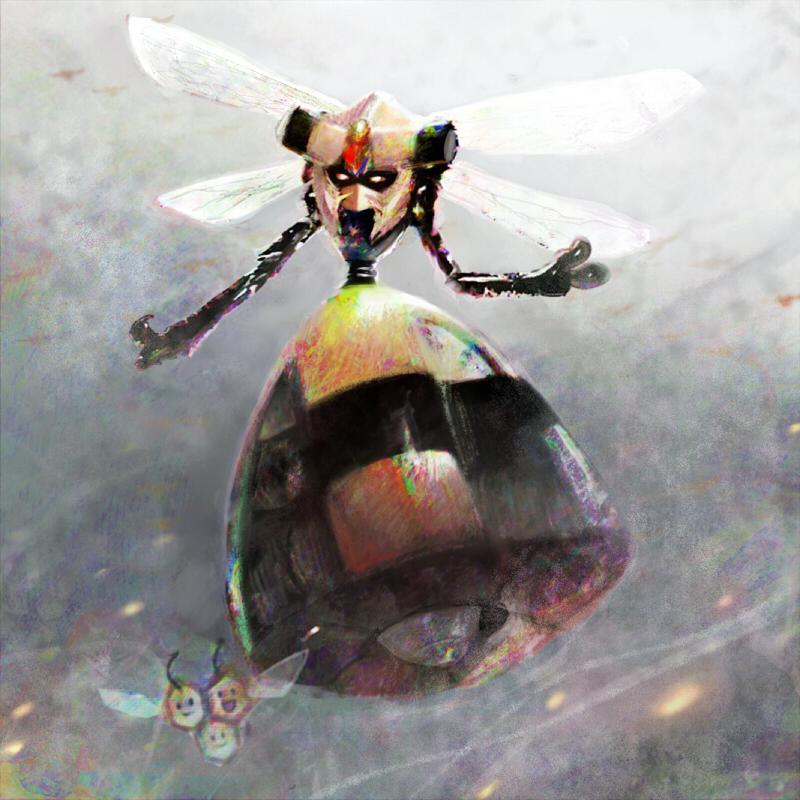 combee and vespiquen (pokemon) drawn by byte_(grunty-hag1)