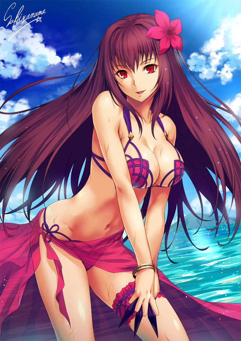 scathach (fate and 1 more) drawn by sakiyamama