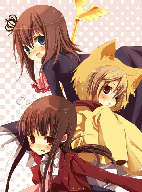 ushiromiya maria, sakutarou, mammon, and maria (umineko no naku koro ni) drawn by ringo_komachi