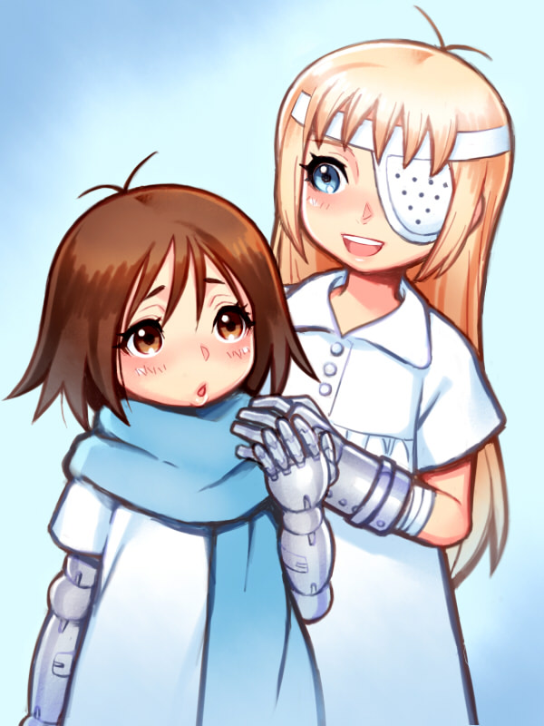 alita and erika (battle angel alita and 1 more) drawn by folks_(nabokof)
