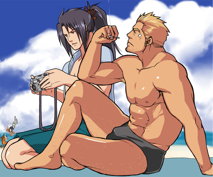 yuffie kisaragi, vincent valentine, red xiii, and cid highwind (final fantasy and 1 more) drawn by magnum_feering